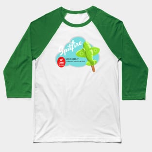 Crown Ice Cream Ad: Spitfire Lime Ice Lolly Baseball T-Shirt